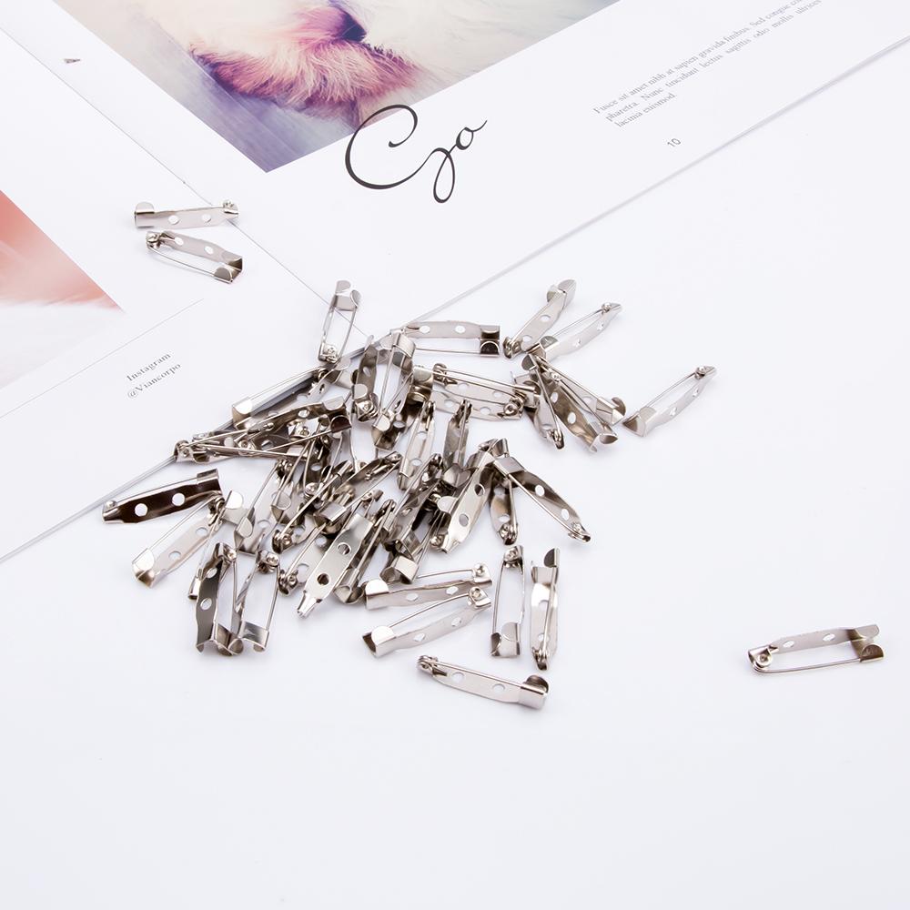 White Jewelry Accessory Brooch Decoration Brooch Backs Lock Pin Safety Pins 25mm Lock Pin Brooch