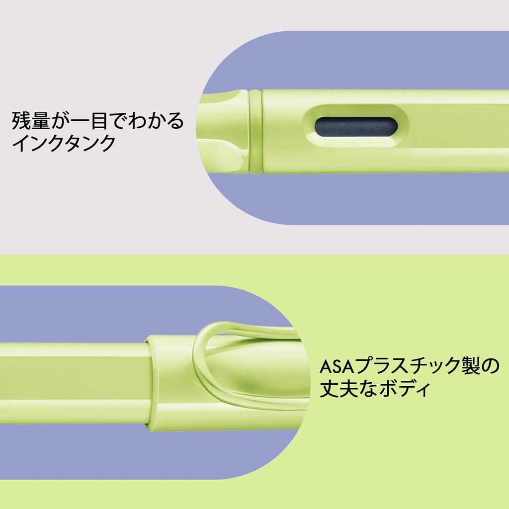 LAMY Safari Spring Green Fountain Pen in Ergonomic Grip and Polished Steel Size EF Ideal for Writing and Calligraphy Includes LAMY T10 Blue Ink