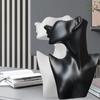 2x Necklace Jewelry Display Half Face Earring Stand Bust Holder Organizer for Bracelet