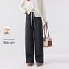 FivePlus Women's Knit Straight Wide-Leg Casual Pants