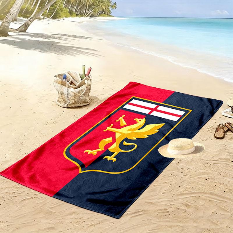 Genoa C.F.C Beach Towel, Large Soft Quick Dry Towel for Beach Camping Swimming