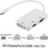 3 En 1 Thunderbolt Mini Display Port MINI DP Mâle À HDMI DVI VGA Femelle Adaptateur Câble Convertisseur Pour Apple MacBook Air Pr...