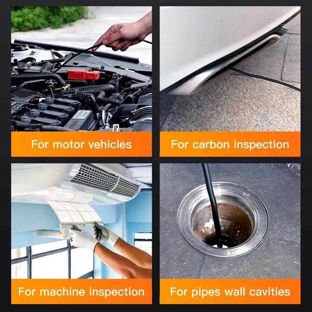 HD 1080P промышленная эндоскопическая камера 4,3-дюймовый IPS экран канализационный инспекционный бороскоп IP67 водонепроницаемый объектив 8 мм для ремонта автомобильных труб