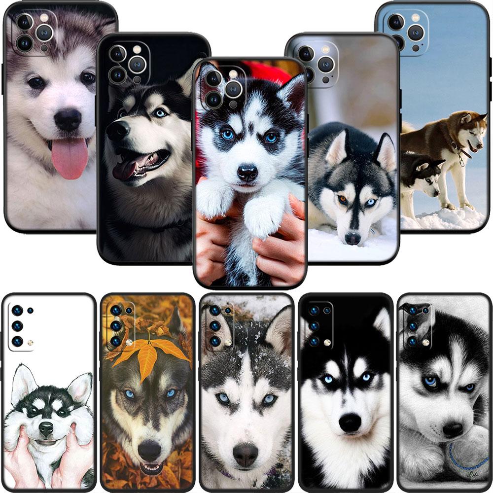 CJ66 Husky Puppy Dog Soft Shell Phone Case for Redmi Note 10 11 12 Pro Max 10S 10C 10T 11A 11S 12S 12C