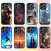 Чехол для телефона с аниме Атака Титанов Для iPhone 17, 16, 15, 14, 13, 12 Pro Max Черный Конфетный Матовый Ударопрочный Чехол