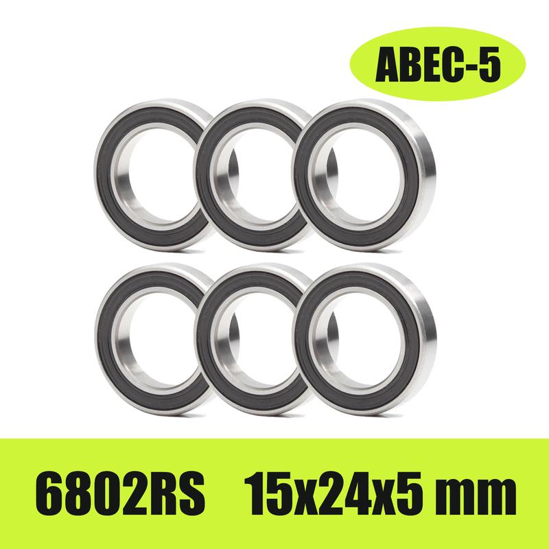 6PCS Bicycle Hub Ball Bearing 6802 6803 6804 6805 6900 6001 6901 6902 6903 ABEC-5 Repair Parts for MTB Road Bike Chrome Steel