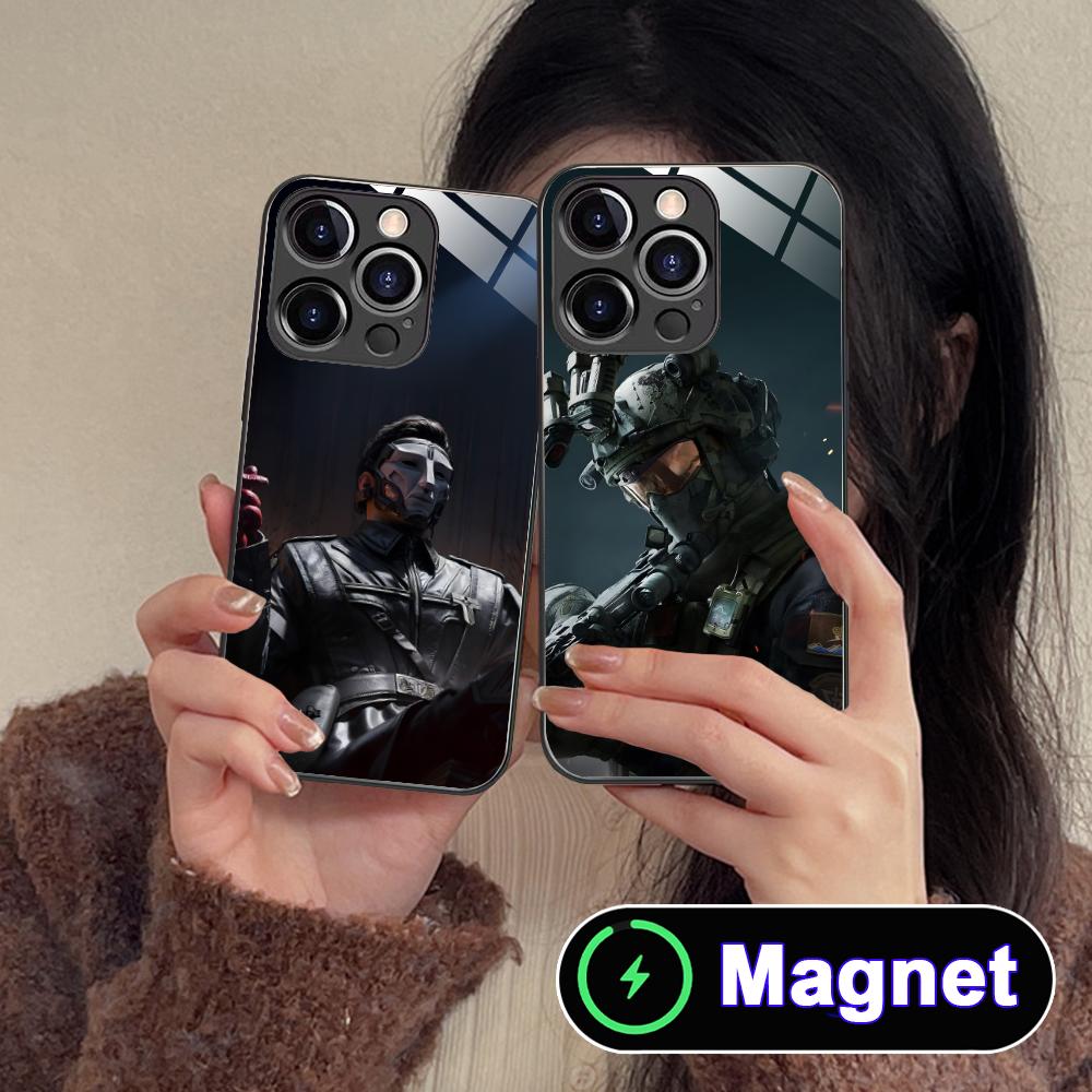 Game Delta Force Glass MagSafe Mobile Phone Case for iPhone 17 16 15 14 13 12 11 Air Pro Max Plus Mini Colorful Cover