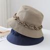 Summer Sun Protection Bucket Hat for Women, Wide Brim Plaid Lace-Trimmed, Lightweight Breathable, Perfect for Travel, Beach, and Outdoor Photo