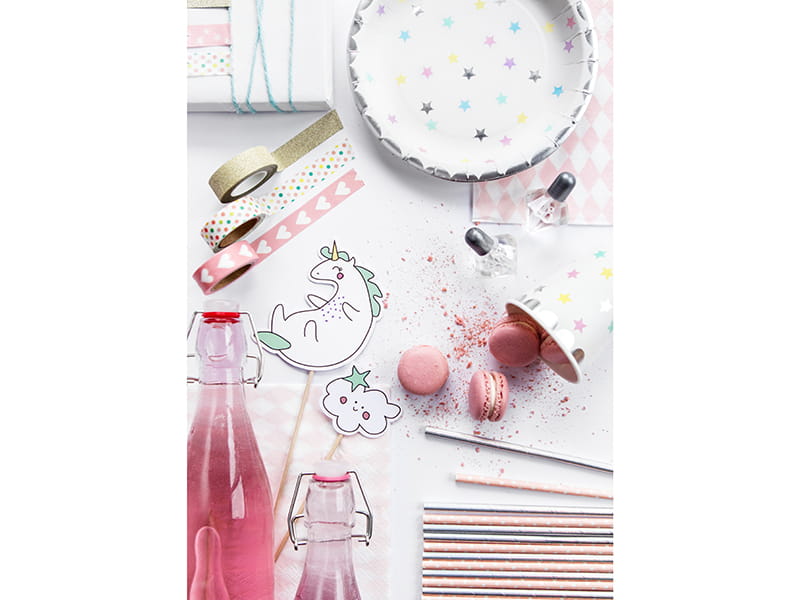 Partydeco Talerzyki Papierowe Pastelowe Gwiazdki 18 Cm / 6 Szt