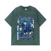 275 GSM Washed T-shirts 100% Cotton Blue Lock V3 Print Unisex Heavy Cotton T Shirt