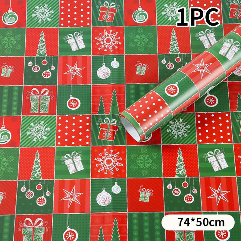 Оптовая продажа рождественской подарочной упаковочной бумаги рождественская подарочная коробка цветочная бумага Санта-Клаус олени рождественская елка декоративная бумага