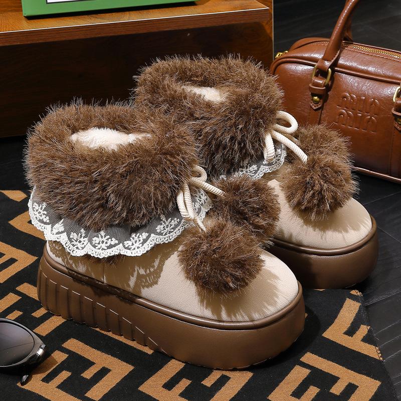 Женские высокие хлопковые тапочки на толстой подошве, зимняя обувь, новые, бархатные, утолщенные, нескользящие, теплые, хлопковые туфли, женские