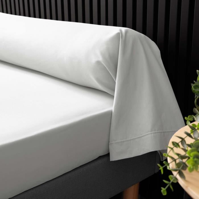 Taie de traversin - 85 x 185 cm - Percale de coton - Tissé 78 fils/cm² - Douceur et souplesse