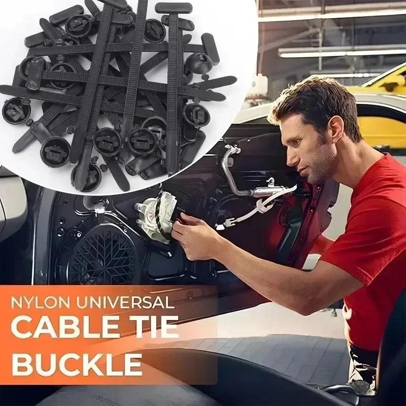 Универсальный самоблокирующийся многофункциональный набор зажимов Нейлоновая клипса-пряжка Автомобильная крепежная клипса для автомобильных крепежей Крылья Багажник Аксессуар