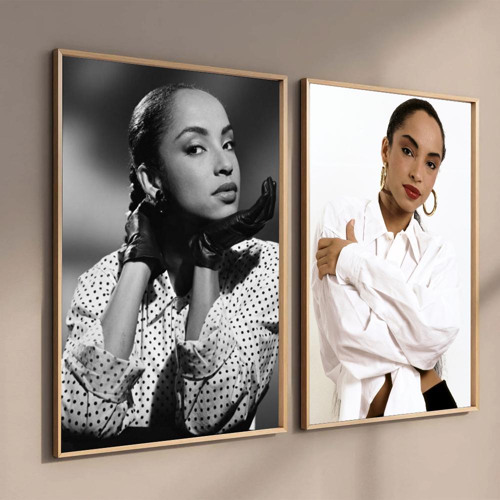 1 шт. Band Sade A-Adu Певица Самоклеящийся Художественный Постер Водонепроницаемая Бумажная Наклейка Кофейня Бар Комната Настенный Декор