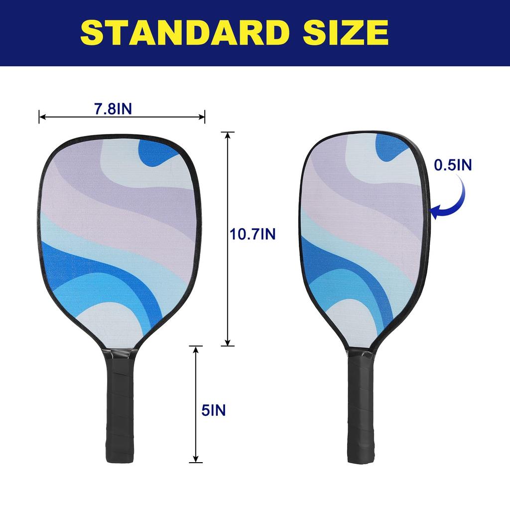 PATIKIL Pickleball Paddle 2 Premium Wooden Pickleball Rackets with Cushion 4 Pickleball Carry Gift for Men and Women Set, Grips, Balls, Bag,
