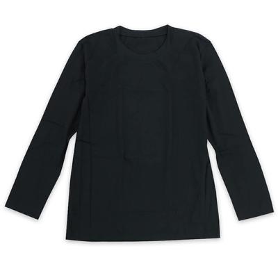 Ashbury Хлопковая Однотонная Футболка с Длинным Рукавом Внутренняя 120 см 100% (150г 5.2 унции Джерси) Футболка, Черная, (517218)