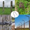 U Shaped Galvanized Steel Fence Stakes 400 Pieces for Reliable Garden For Fencing and Cable Wire Support Rust Resistant