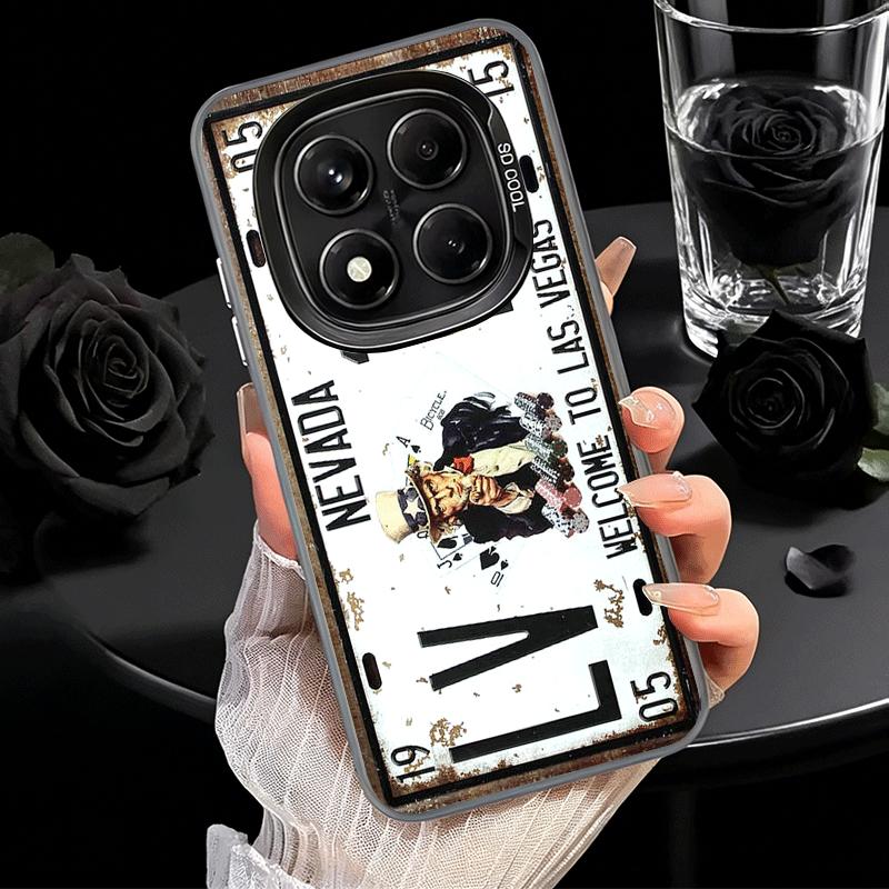 Ретро Винтажная Номерная Табличка Мягкий Чехол для Телефона для Xiaomi Redmi Note 13 14 15 Pro Plus 12S 12 11S 11 11T 10S 10 Ударопрочный Чехол Ba