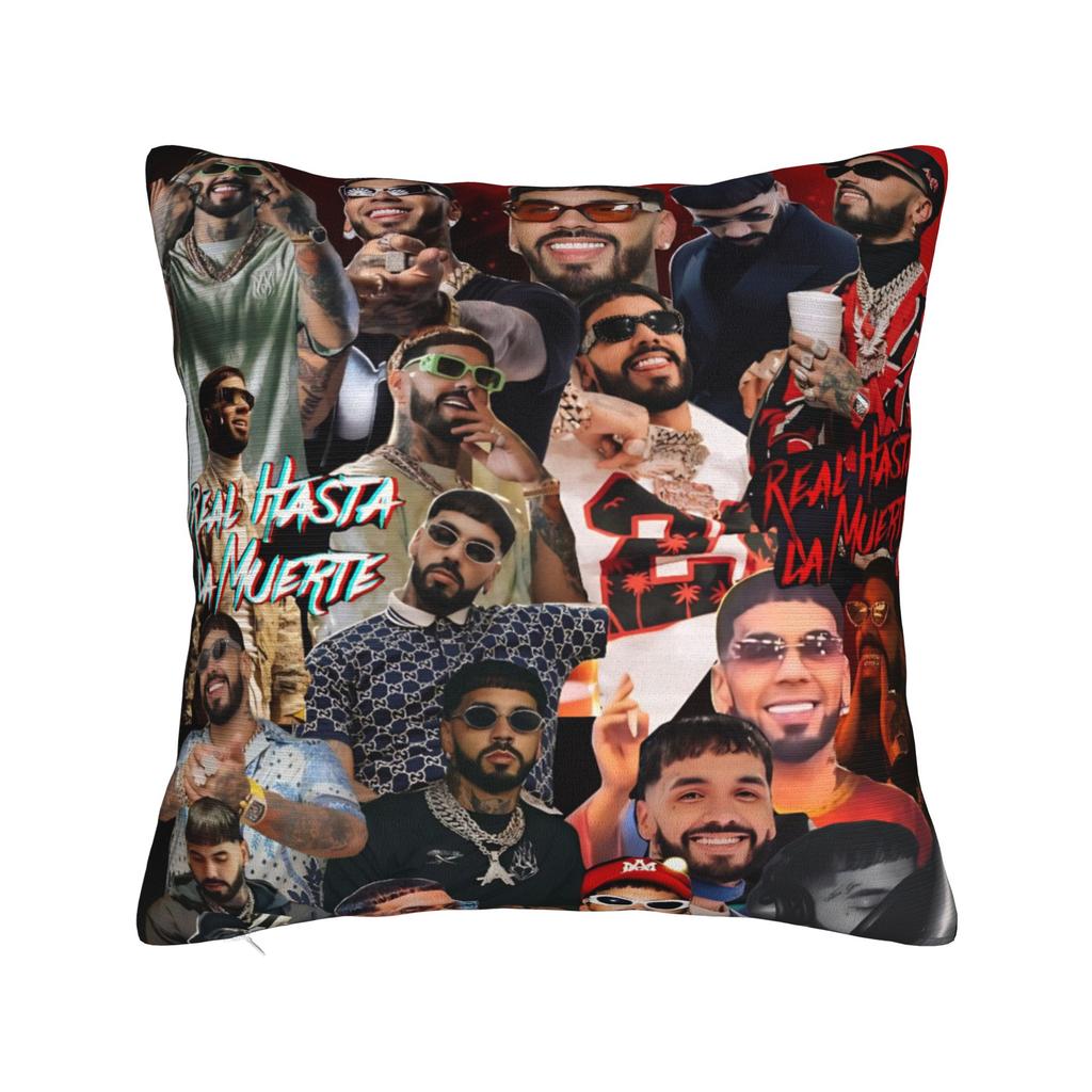 Anuel AA Rapper Singer Pillow Covers Merchandise Soft Cushion Cover Decoration Pillow Case Cover Sofa Multi Size