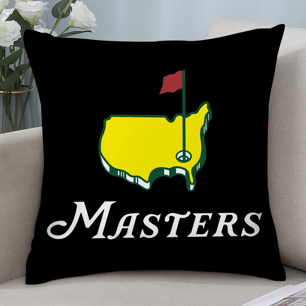 Подушка с принтом Masters Golf, коротковорсовая наволочка, декоративная наволочка для дивана, подарок для дома, двусторонняя наволочка для подушки