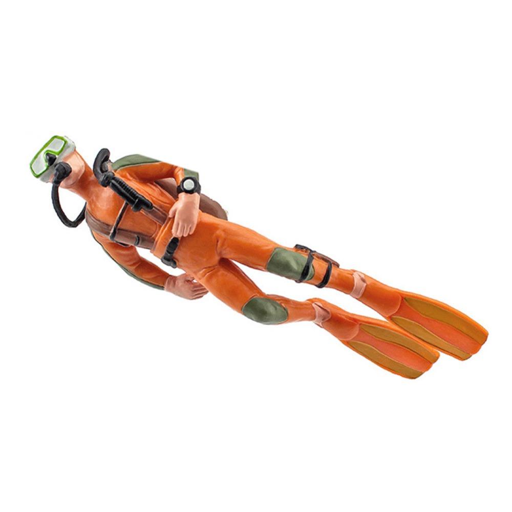 PVC Diver Model Blue Orange Simulation Doll Cool Science Fiction Figure  Children Gifts