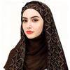 Новый шифоновый мусульманский мгновенный тюрбан, дышащий, полностью закрывающий, исламский мятый шарф, однотонные головные уборы