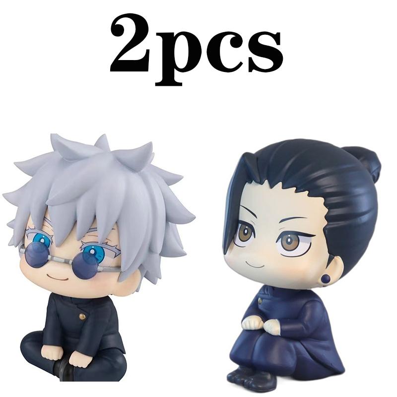 10 см Мини-фигурки Jujutsu Kaisen Фигурка Сатору Годжо Действие Гэто Сугуру Фигурка Q Версия Аниме Модель ПВХ Коллекция Игрушки Статуэтка