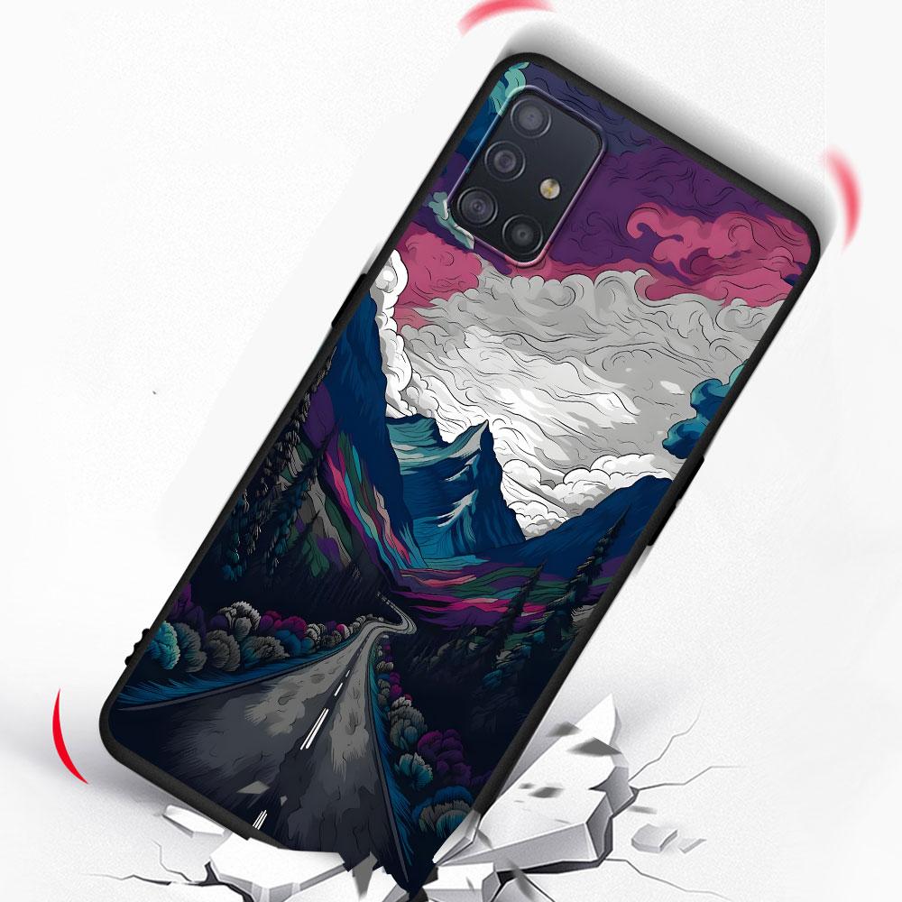 Чехол с пейзажем и горами для Samsung Galaxy A51 A53 A54 A31 A52 A12 A13 A21s A22 A32 A11 A22 A33 A41 A52s A73 A14 TPU Чехол для телефона