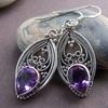Vintage Purple Zircon Drop Earrings For Wome Dangle Earring Jewelry