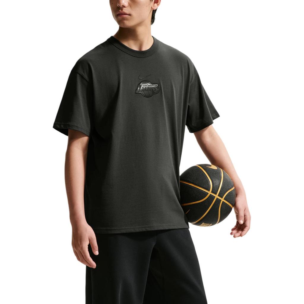 Nike Essentials Los Angeles Lakers Хлопковая футболка с опущенными плечами, удобная, мужская, tops HQ9349-070