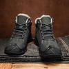 Высококачественные мужские толстые зимние ботинки из бархата, теплые, на шнуровке, базовые ботинки, повседневные короткие ботинки для отдыха на природе, удобная мужская обувь для походов