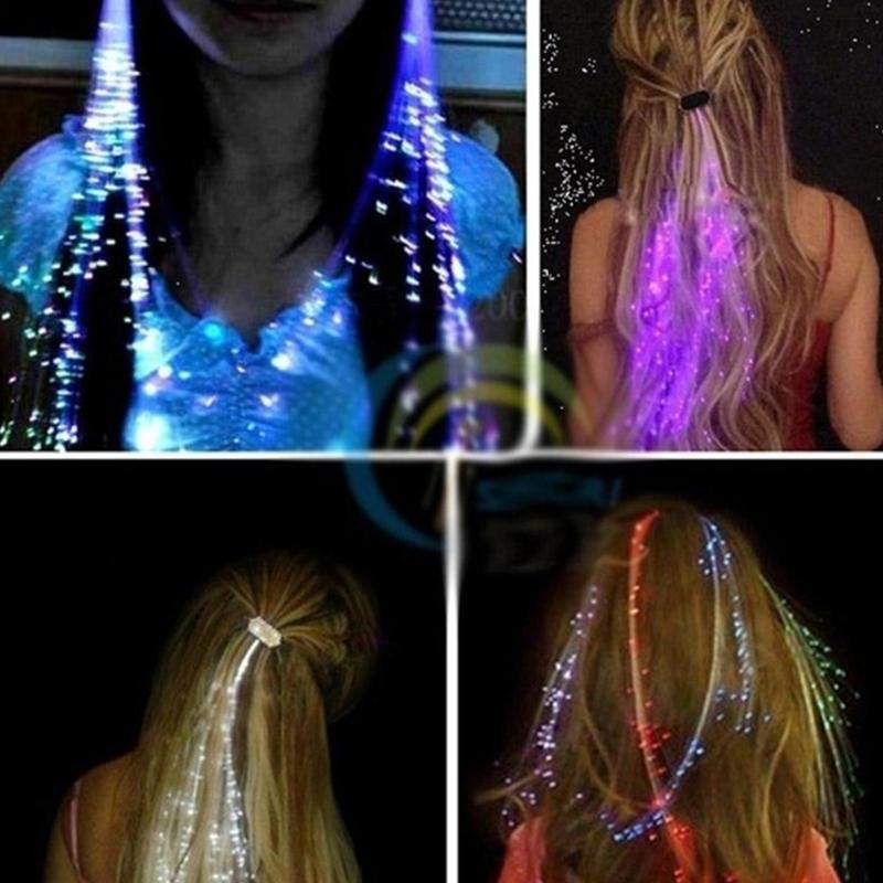 Led Hair Chains For Braids Hair Accessories Braid Luminous Braiding Hair Led Hair Lights Fiber Optic Hair Headpiece