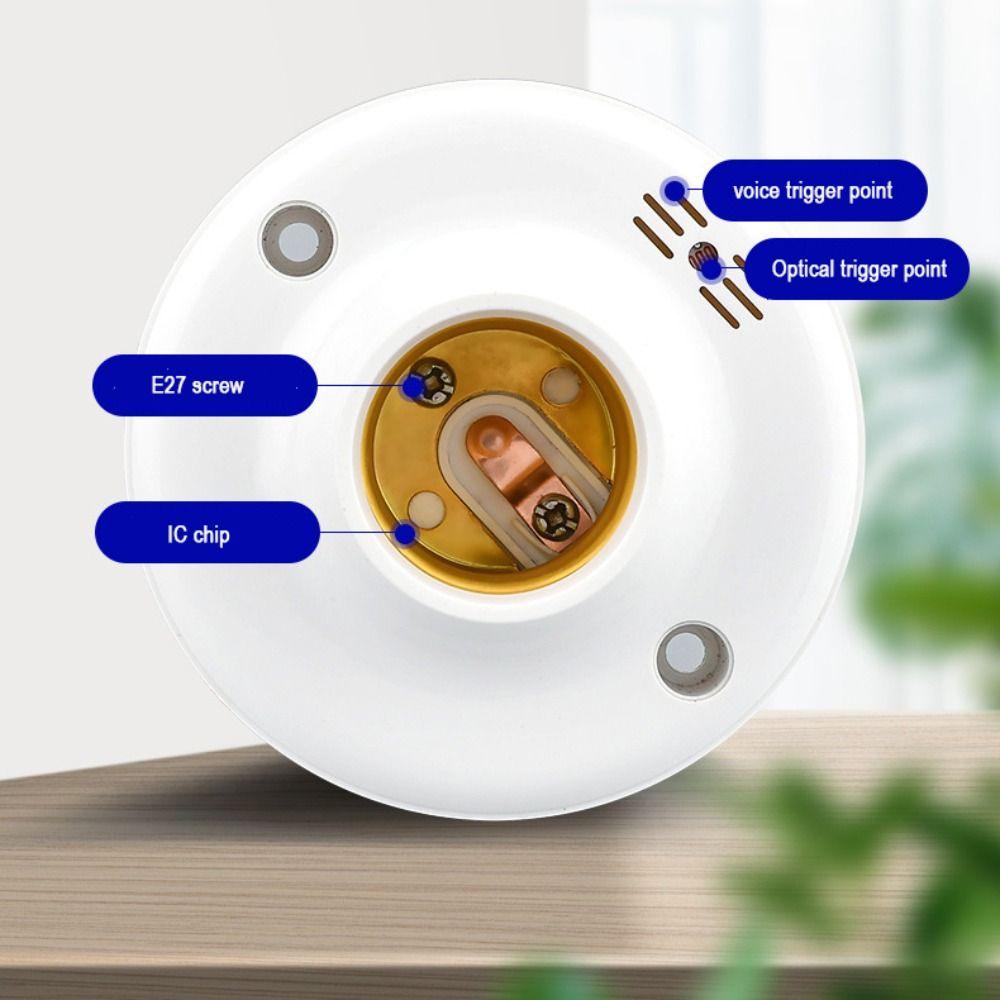 Ceiling Automatic Induction Light Bulb Switch Adapter Lamp Base E27 Lamp Holder LED Bulb Socket