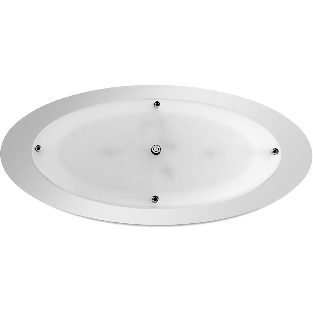 Dream lighting RV Interior Light - 3.5 inch LED Square Ceiling Light Fixture with Switch - 12V Under Cabinet Light with Crystal Lens - 6000K White