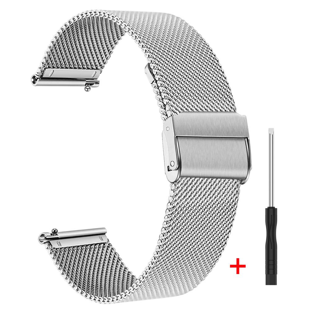 Stainless Steel Strap For Amazfit GTR 4 GTR 47mm 2e Metal Mesh Band For Amazfit GTS 4 mini/Bip 3 Pro/Stratos Wristband Bracelet
