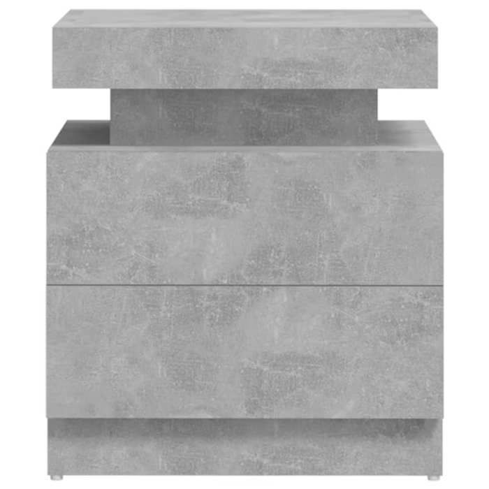 Table de chevet - Maison Exclusive - Gris béton - Bois d'ingénierie - 45x35x52 cm