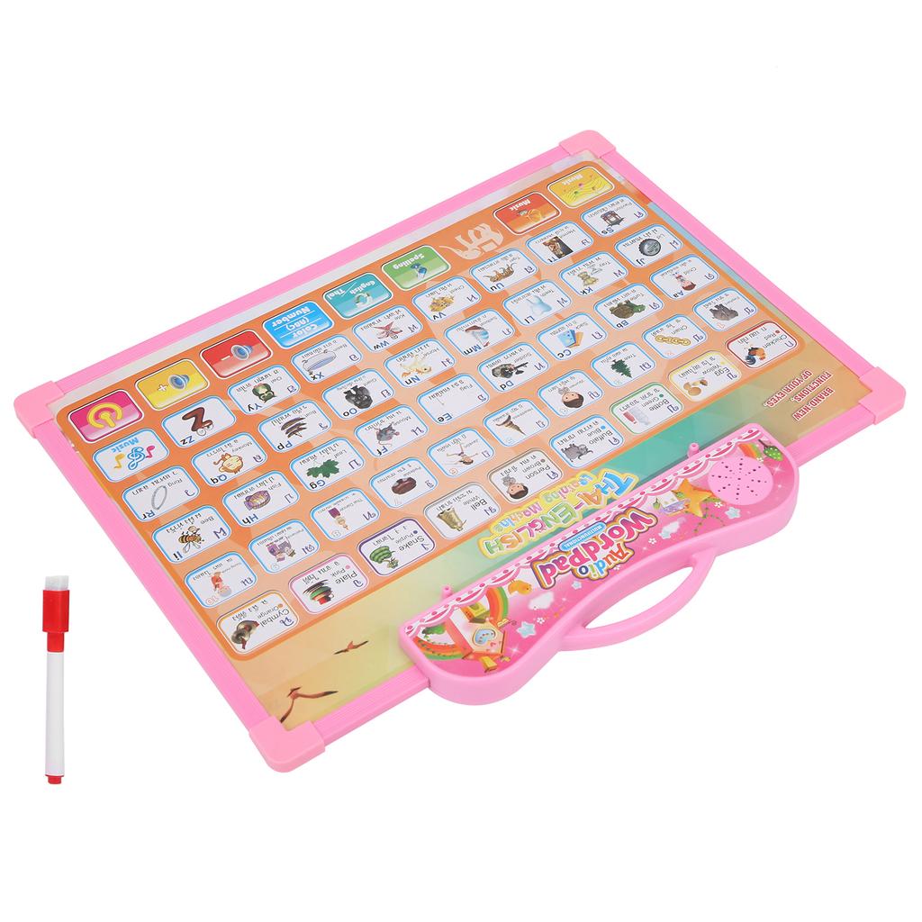 Thai English Language Reading Book Learning Ebook Voice Reading Book Educational Study Toy(Pink )