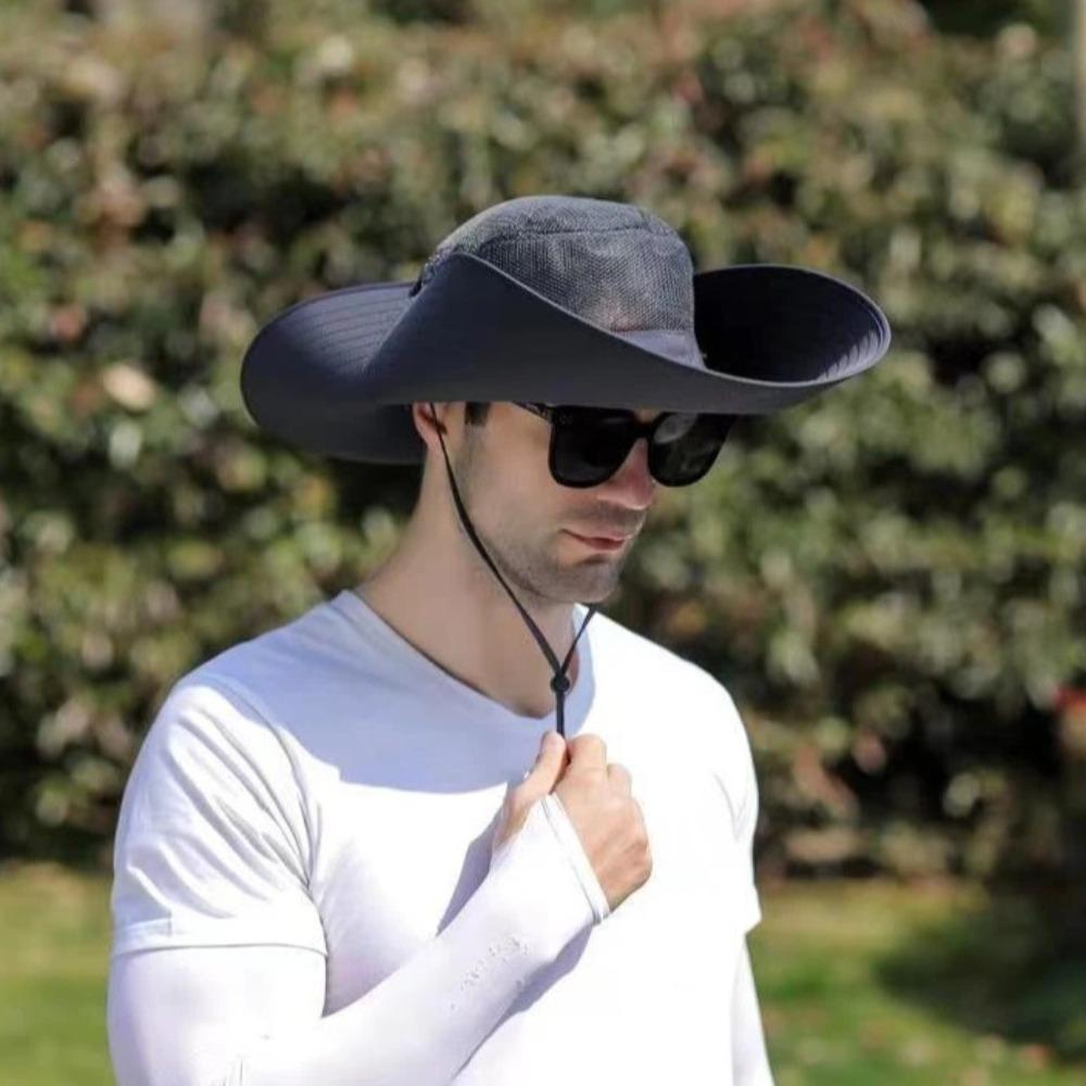 Foldable Large Brim Sun Hat Breathable Sun Protection Hat Fashion Fisherman Hat  Climbing