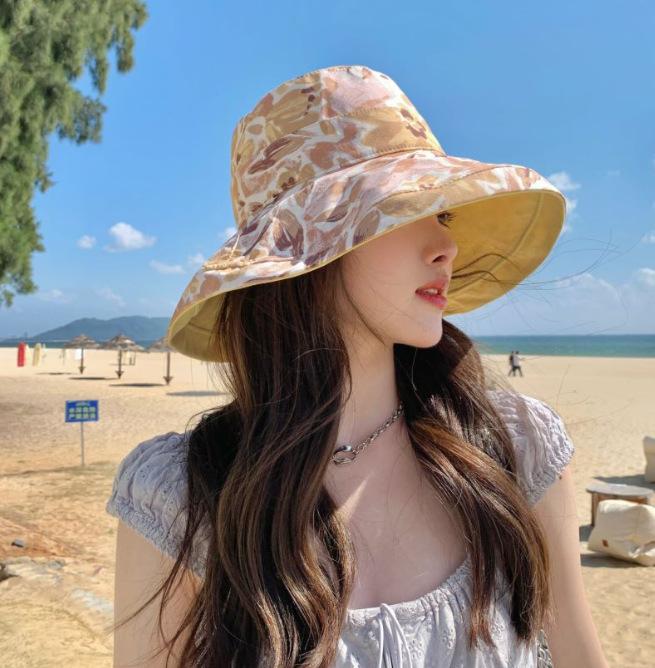 2024 Новая двухсторонняя рыболовная шляпа для весны и лета, Южная Корея, солнцезащитная шляпа для отдыха на открытом воздухе, дышащая шляпа от солнца