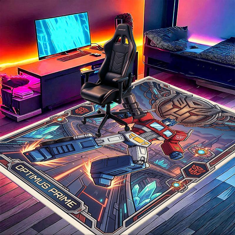 Custom Name Personalized Transformers Print Carpet, Versatile Home Decor Rug, for Playroom, Apartment, Balcony, Entryway, Hallway Gift