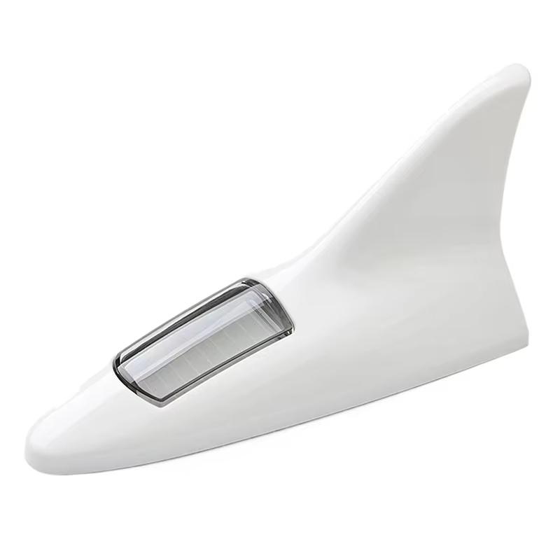 Car Roof Light Solar Flashing Auto Tail Lamp Waterproof LED Warning Strobe Light Shark Fin Shape Flashing Anti-Collision Lamp