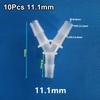 10Pcs Plastic 3 Way Connector PP PE Hose Fittings  for Aquarium Fish Tank Fittings