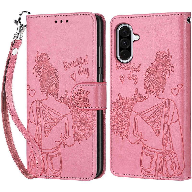 For Samsung S25 S24 S23 A16 A15 A14 A26 A36 Redmi Note 14 13 12 Pro Cartoon Butterfly Embossed PU Leather Card Slots Flip Wallet Kickstand Phone Case