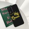 Чехол-пара с коронами QUEEN & KING для Oppo A96 A76 A16 A15 A17 A52 A72 A54S A57S A58 A78 A98 A57 A77 A54 A74 A94