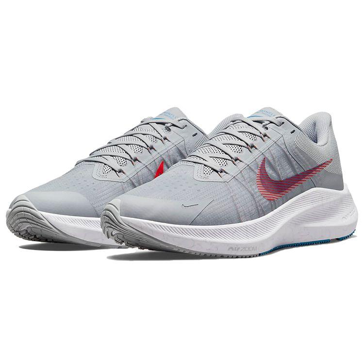 Nike Winflo 8 Wolf Grey Bright Crimson Мужские кроссовки Pure-Platinum Imperial-Blue CW3419-004