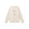 Uniqlo X Peanuts Коллаборация Узор Снупи Письмо Реглан Круглый вырез Длинный рукав Футболка Унисекс Топы Светло-бежевый 467110-30