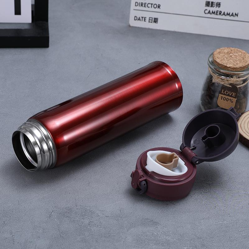 Простая термокружка из нержавеющей стали для студентов мужского и женского пола, спортивная кружка для отдыха на открытом воздухе с замком