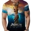 Vibrant Holding Hands 3D Print Crew Neck Short Sleeve T-Shirt for Men Soft Casual Summer Street Wear Patterned Design