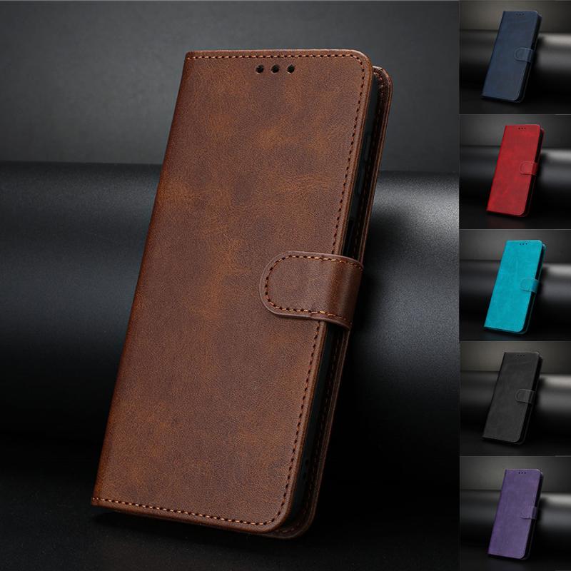 Magnetic Flip Cover Leather Case For Motorola MOTO G85 G64 G54 Power E14 G04s G14 G24 G34 5G Solid Color Skin Feel Wallet Bags